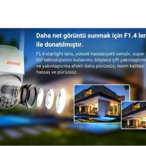 Avenir AV-S305 2MP WiFi Speed Dome IP66 IP Kamera PTZ Pan/Tilt ICSEE App