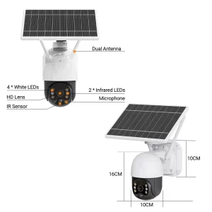 2 MP Solar Sistem 4G Sim Kartlı Speed Dome PTZ Kamera AV-M06