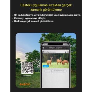 AV-S440H 4MP 3.6mm Lens 4G Solar Fotokapan Kamera Ubox App Hareket Algılama