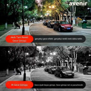 Avenir AV-M11 4G Sim Kartlı 3MP Tam Renkli Gece Görüşü Hareket Algılama Çift Yönlü Ses 10400 mAh Batarya 5 w/h solar panel IP PTZ Solar Kamera