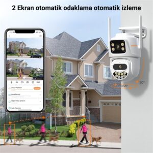 Avenir AV-S306 6MP 2 Kameralı Speed Dome Wifi Ptz Kamera Onvif iCSee App