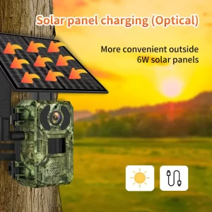 4MP 3.6mm Lens 4G Solar Fotokapan Kamera Ubox App Hareket Algılama AV-S440H