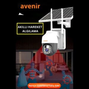 Avenir AV-M11 4G Sim Kartlı 3MP Tam Renkli Gece Görüşü Hareket Algılama Çift Yönlü Ses 10400 mAh Batarya 5 w/h solar panel IP PTZ Solar Kamera