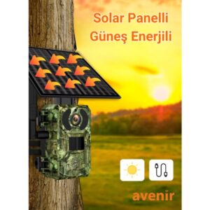 AV-S440H 4MP 3.6mm Lens 4G Solar Fotokapan Kamera Ubox App Hareket Algılama