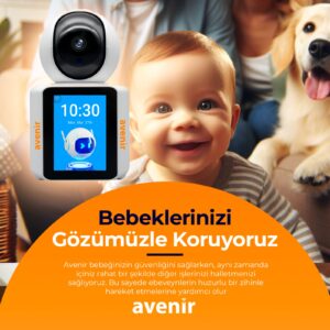 2 MP Karşılıklı Görüşme 360° Derece Dönebilen Akıllı Wifi Bebek Kamerası AV-S225