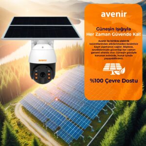 Avenir AV-S424 2MP 7/24 KAYIT Solar PTZ 4G Sim Kartlı Kamera