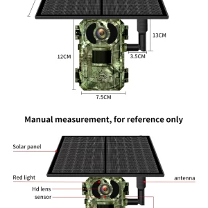 4MP 3.6mm Lens 4G Solar Fotokapan Kamera Ubox App Hareket Algılama AV-S440H