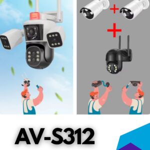 AVENİR AV-S312 12 MP 3 LENSLİ WİFİ IP PTZ KAMERASI