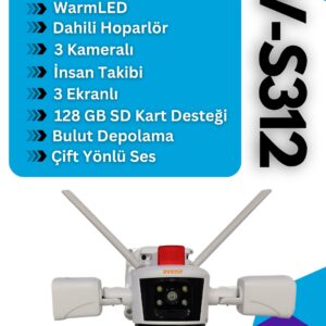 AVENİR AV-S312 12 MP 3 LENSLİ WİFİ IP PTZ KAMERASI