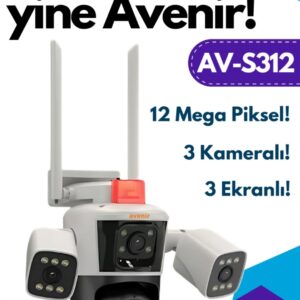 AVENİR AV-S312 12 MP 3 LENSLİ WİFİ IP PTZ KAMERASI