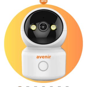 Avenir AV-S215 Wifili Bakıcı Bebek Kamerası 5MP 256 GB SD Kart Desteği Çift Yönlü Ses Sürekli Kayıt Modu