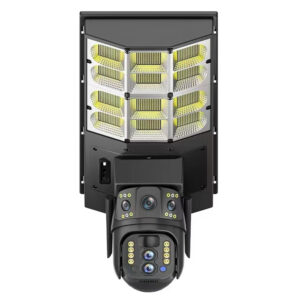 10x Zoom IP66 4G Solar Sokak Lambası Kamera 3 Lens LED Aydınlatma HD 4MP PIR AV-SL400X